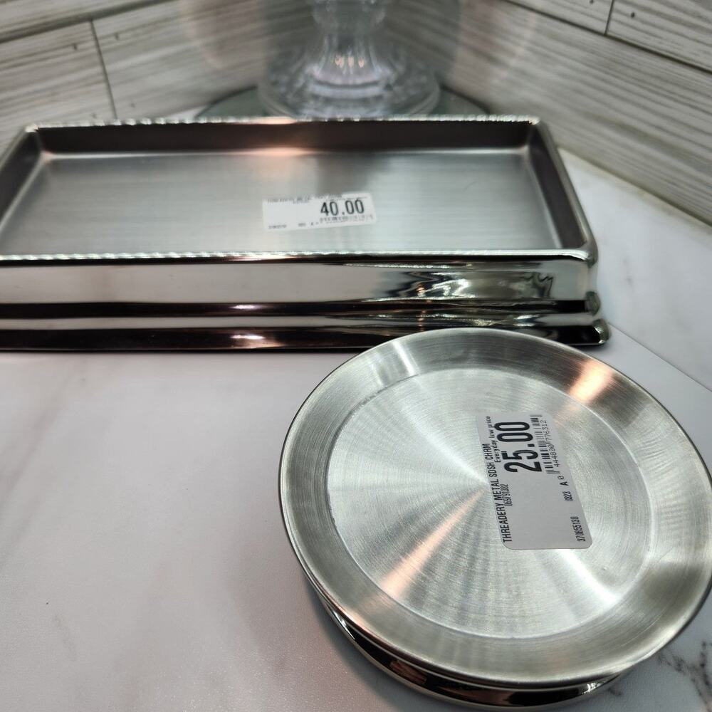 Silver bathroom accessories